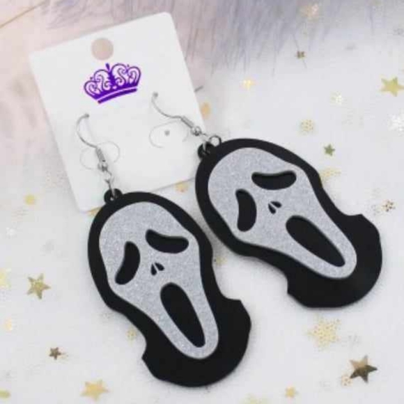 Scream Ghostface Dangle Earrings - Picture 1 of 1